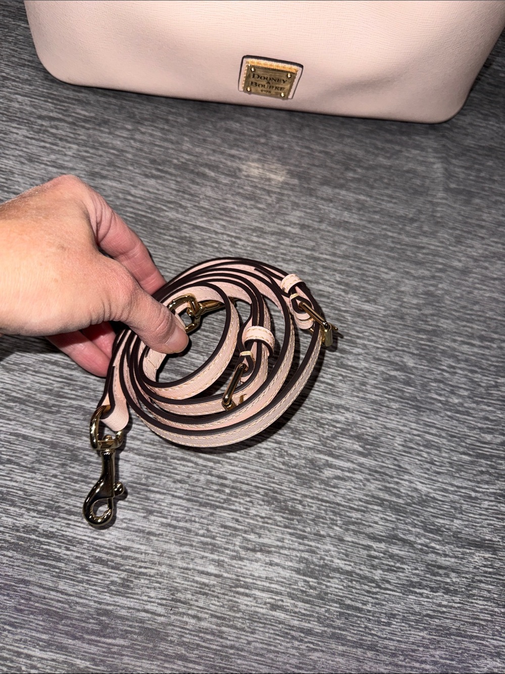 Dooney & Bourke Blush Pink Saffiano Tote - Picture 13 of 13